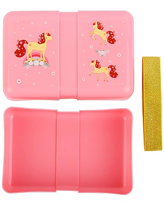 A Little Lovely Company Contenitore Porta Pranzo da Decorare, Cavallo - Senza BPA! Contenitori Latte e Snack