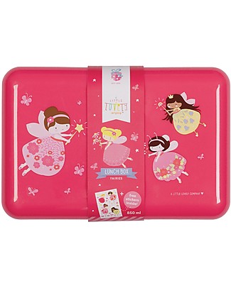 A Little Lovely Company Contenitore Porta Pranzo da Decorare - Fatine - Senza BPA! Contenitori Latte e Snack