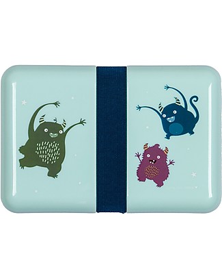 A Little Lovely Company Contenitore Porta Pranzo da Decorare - Mostri - Senza BPA! Contenitori Latte e Snack