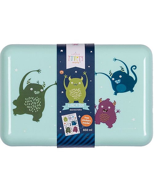 A Little Lovely Company Contenitore Porta Pranzo da Decorare - Mostri -  Senza BPA! unisex (bambini)