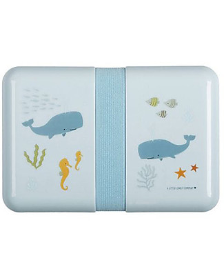A Little Lovely Company Contenitore Porta Pranzo da Decorare - Oceano - Senza BPA! Contenitori Latte e Snack