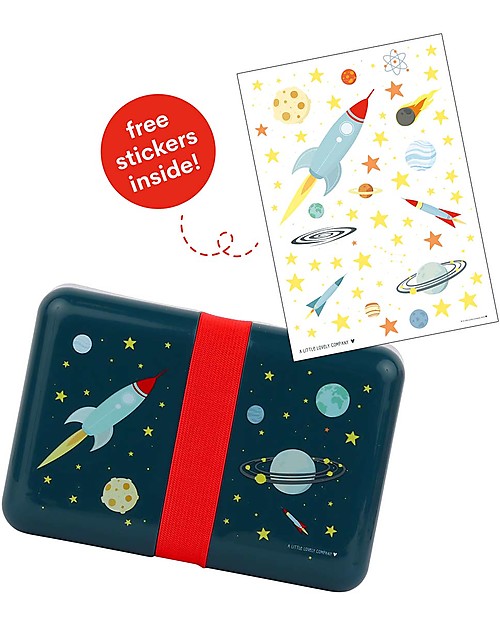 A Little Lovely Company Contenitore Porta Pranzo da Decorare, Spazio - Senza BPA! Porta Merenda