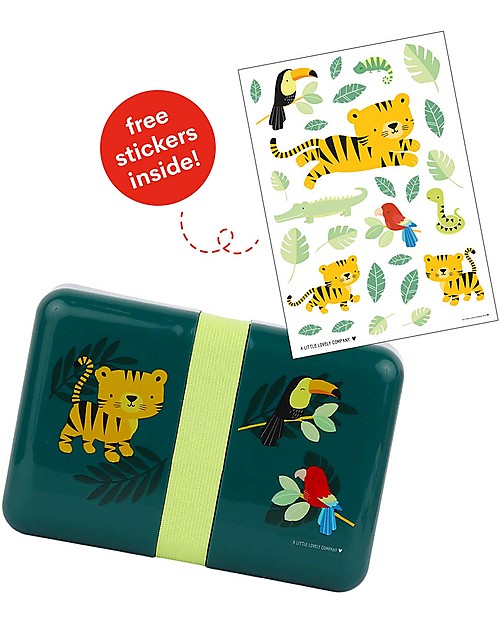 A Little Lovely Company Contenitore Porta Pranzo da Decorare, Tigre - Senza BPA! Porta Merenda