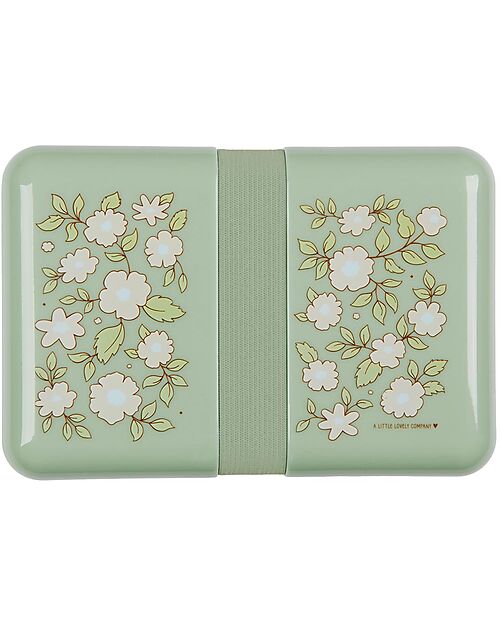 A Little Lovely Company Contenitore Porta Pranzo - Fiori Salvia - Senza BPA! Porta Merenda