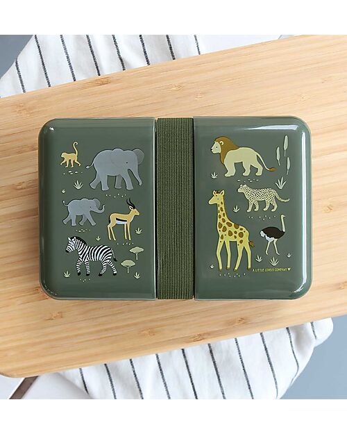 A Little Lovely Company Contenitore Porta Pranzo - Savana - Senza BPA! Porta Merenda
