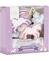 A Little Lovely Company Giochi Adesivi per il Bagnetto - Unicorn Dreams - con Pratico Contenitore Giochi Bagno