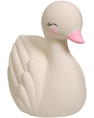 A Little Lovely Company Gioco da Dentizione, Cigno Bianco - 100% Gomma Naturale Massaggiagengive