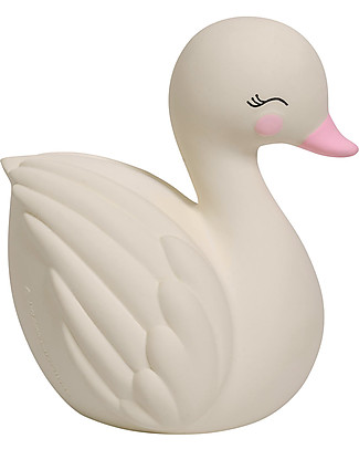 A Little Lovely Company Gioco da Dentizione, Cigno Bianco - 100% Gomma Naturale Massaggiagengive