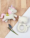 A Little Lovely Company Gioco da Dentizione, Unicorno Bianco - 100% Gomma Naturale Massaggiagengive