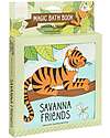 A Little Lovely Company Gioco Libro da Bagno - Savanna friends - Si Colora al Contatto con l'Acqua! Giochi Bagno