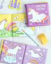 A Little Lovely Company Gioco Libro da Bagno - Unicorn Dreams - Si Colora al Contatto con l'Acqua! Giochi Bagno