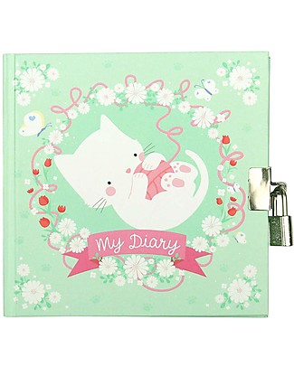 A Little Lovely Company Il Mio Diario Segreto, Gatto - con Lucchetto incluso! Diari