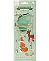 A Little Lovely Company Kit Tappo Cannuccia e Scovolino - Amici della Foresta Accessori Borracce
