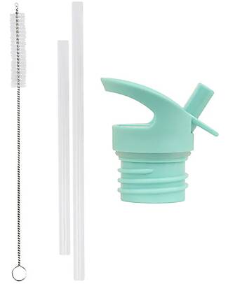 A Little Lovely Company Kit Tappo Cannuccia e Scovolino - Giungla Accessori Borracce