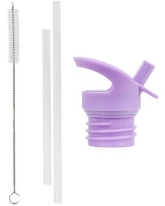 A Little Lovely Company Kit Tappo Cannuccia e Scovolino - Principesse Accessori Borracce