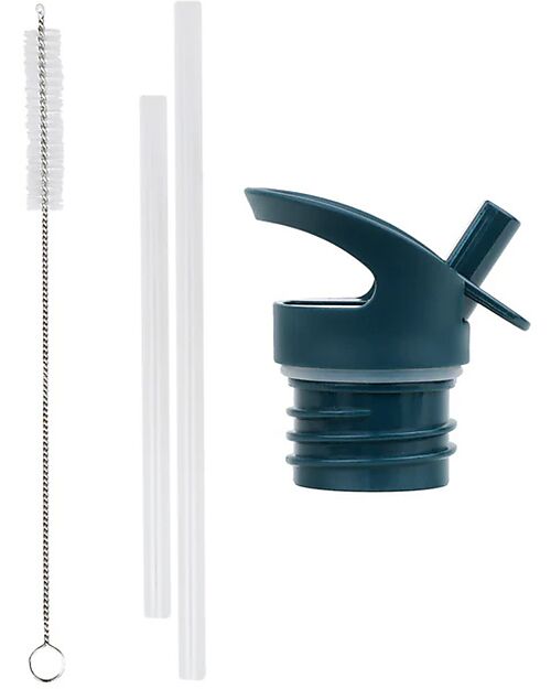 A Little Lovely Company Kit Tappo Cannuccia e Scovolino - Robot Accessori Borracce