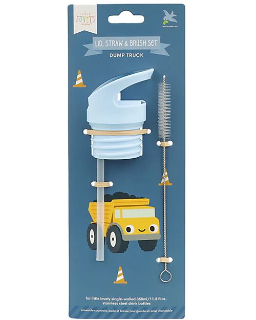 A Little Lovely Company Kit Tappo Cannuccia e Scovolino - Trattore Accessori Borracce