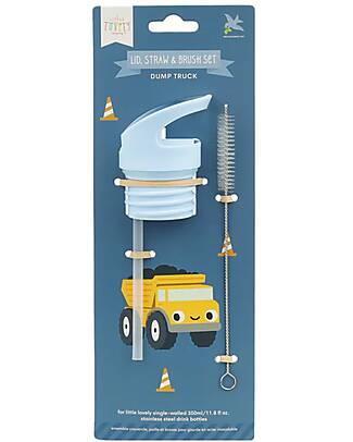 A Little Lovely Company Kit Tappo Cannuccia e Scovolino - Trattore Accessori Borracce