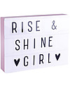 A Little Lovely Company Lightbox A4 con Alimentatore + 85 Lettere, Rosa Lampade da Comodino