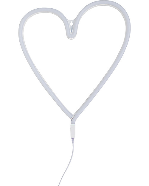A Little Lovely Company Luce a Neon, LED, Cuore - Giallo Lampade da Parete