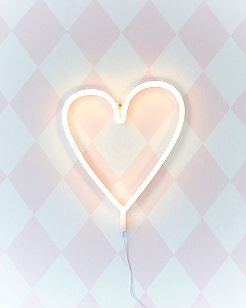 A Little Lovely Company Luce a Neon, LED, Cuore - Giallo Lampade da Parete