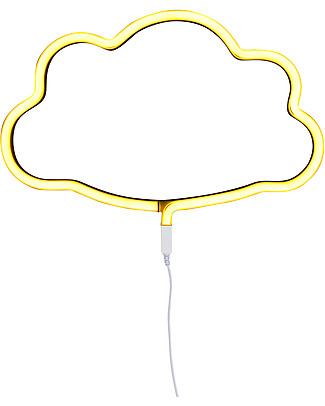 A Little Lovely Company Luce a Neon, LED, Nuvola - Giallo Lampade Da Parete