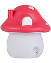 A Little Lovely Company Luce da Notte LED, Casetta Fungo con adesivi - Rosso Lampade da Comodino