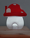 A Little Lovely Company Luce da Notte LED, Casetta Fungo con adesivi - Rosso Lampade da Comodino