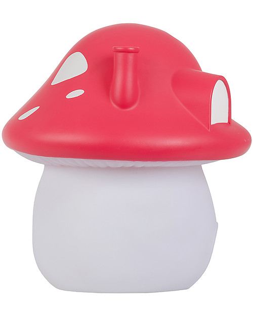 A Little Lovely Company Luce da Notte LED, Casetta Fungo con adesivi - Rosso Lampade da Comodino