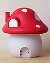 A Little Lovely Company Luce da Notte LED, Casetta Fungo con adesivi - Rosso Lampade da Comodino