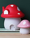 A Little Lovely Company Luce da Notte LED, Casetta Fungo con adesivi - Rosso Lampade da Comodino