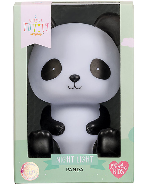 A Little Lovely Company Luce da Notte LED, Panda - Nero Lampade da Comodino