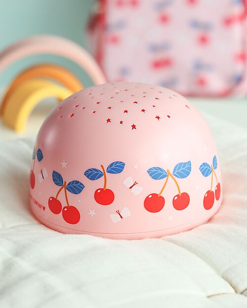 A Little Lovely Company Luce LED Proiettore - Ciliegie - Stelle Lampade da Notte