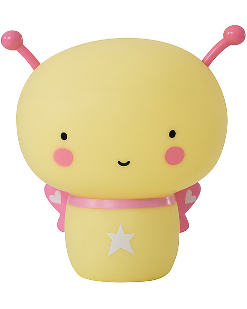 A Little Lovely Company Luce Notte Ricaricabile, Farfalla - Giallo e Rosa Lampade da Comodino