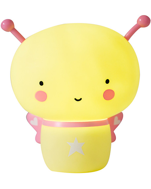 A Little Lovely Company Luce Notte Ricaricabile, Farfalla - Giallo e Rosa Lampade da Comodino