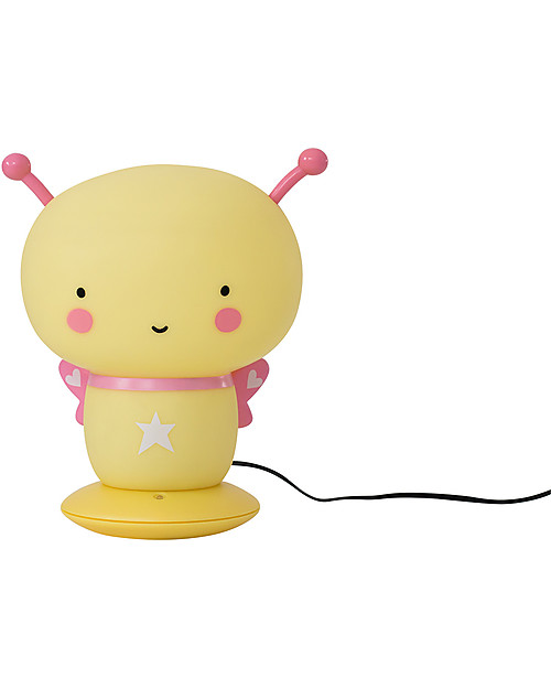 A Little Lovely Company Luce Notte Ricaricabile, Farfalla - Giallo e Rosa Lampade da Comodino