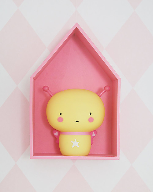 A Little Lovely Company Luce Notte Ricaricabile, Farfalla - Giallo e Rosa Lampade da Comodino