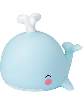 A Little Lovely Company Luce Piccola LED, Balenottera - Celeste Lampade Comodino