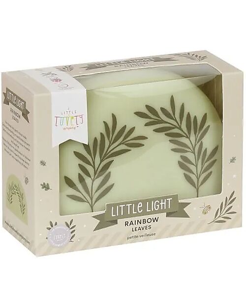A Little Lovely Company Luce Piccola LED - Foglie Arcobaleno - Timer Spegnimento 15Min Lampade da Parete