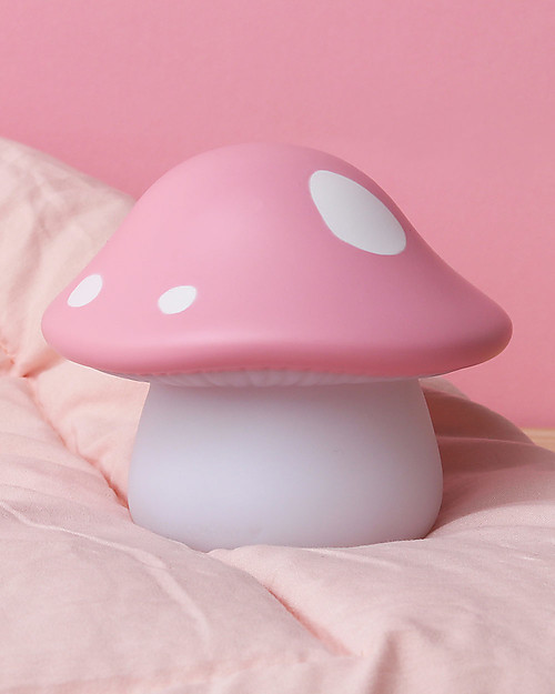 A Little Lovely Company Luce Piccola LED,  Funghetto Rosa Lampade da Comodino