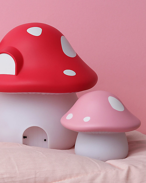 A Little Lovely Company Luce Piccola LED,  Funghetto Rosa Lampade da Comodino