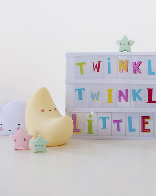A Little Lovely Company Luce Piccola LED, Luna - Giallo Lampade da Comodino
