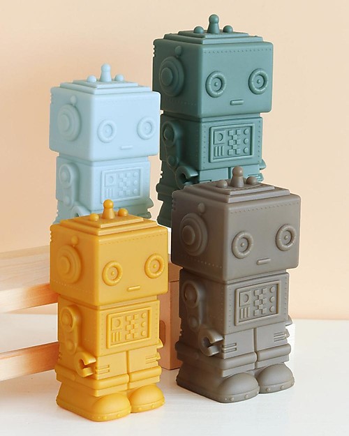 A Little Lovely Company Luce Piccola LED - Robot - Aztec Gold Lampade da Comodino