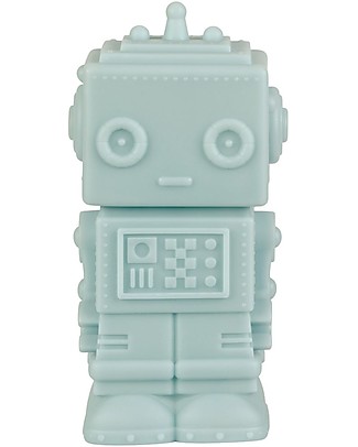A Little Lovely Company Luce Piccola LED - Robot - Smokey Blue Lampade da Comodino