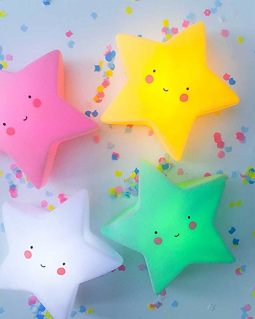 A Little Lovely Company Luce Piccola LED, Stella - Giallo Lampade da Comodino
