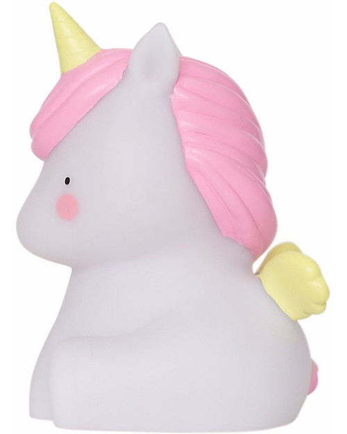 A Little Lovely Company Luce Piccola LED, Unicorno - Bianco e Rosa Lampade da Comodino