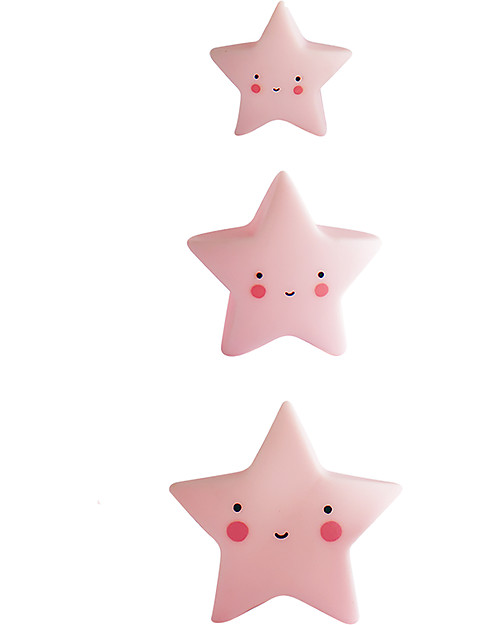 A Little Lovely Company Minis, 3 Stelline - Rosa Decorazioni da Parete