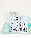 A Little Lovely Company NUOVO MODELLO! Lightbox A4, Menta, con Alimentatore + 85 Lettere Lampade da Comodino