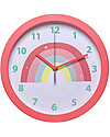 A Little Lovely Company Orologio Arcobaleno, Rosa - Con i numeri! Decorazioni da Parete