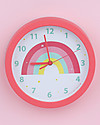 A Little Lovely Company Orologio Arcobaleno, Rosa - Con i numeri! Decorazioni da Parete